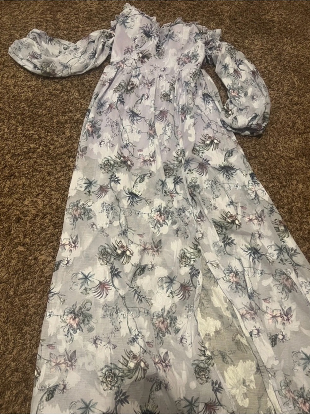 Floral Off-Shoulder Maxi Dress